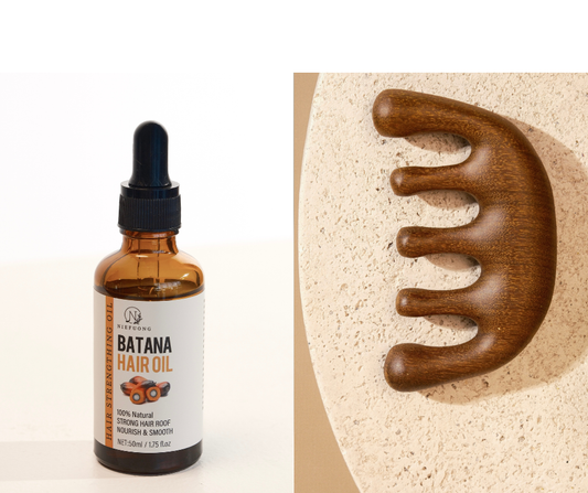 Bundle Forest Flow | Natural Massage Comb + Roots of Sirens | Batana Hair Oil